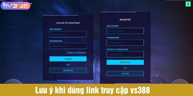 Lưu ý khi dùng link vào SV388